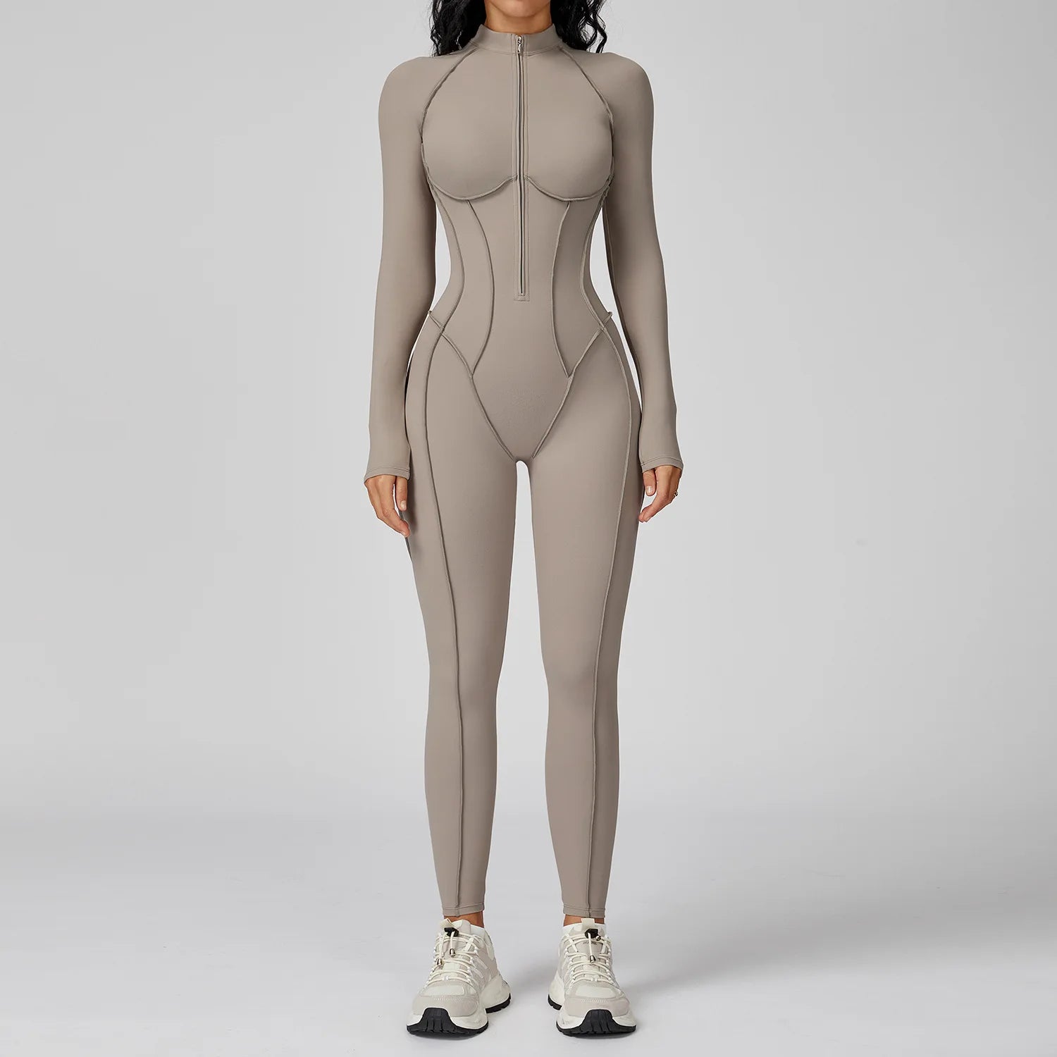 Long-Sleeved Performance Yoga Bodysuit