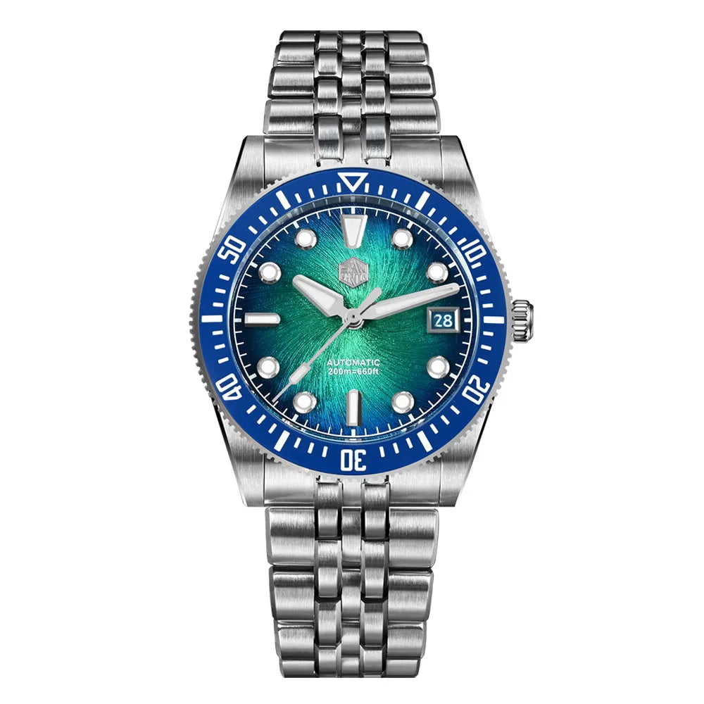 San Martin SN0148 Enamel Dial Diver Watch 37.5mm 40mm