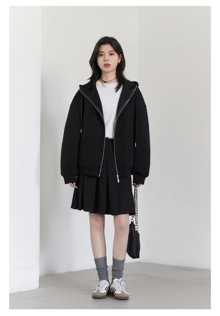 Women’s Relaxed Cotton-Blend Drawstring Hoodie