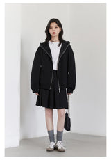 Women’s Relaxed Cotton-Blend Drawstring Hoodie