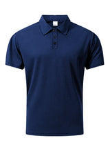 Men Classic Solid Polo Shirt Lapel Neck Short Sleeve Slim Fit Breathable Tee Smart Casual Office Daily Male Shirts