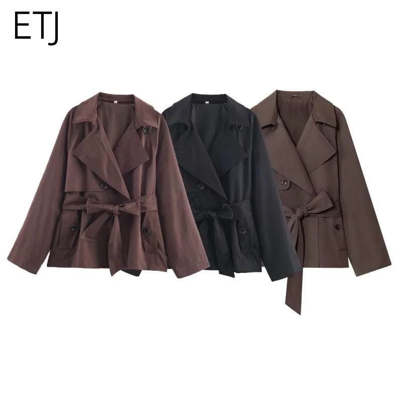British Style Belted Trench Coat