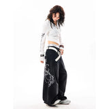Women's Vintage Embroidery Y2K Wide Leg Baggy Jeans