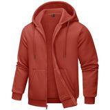 TACVASEN Men's Fleece-Lined Zip-Up Hoodie