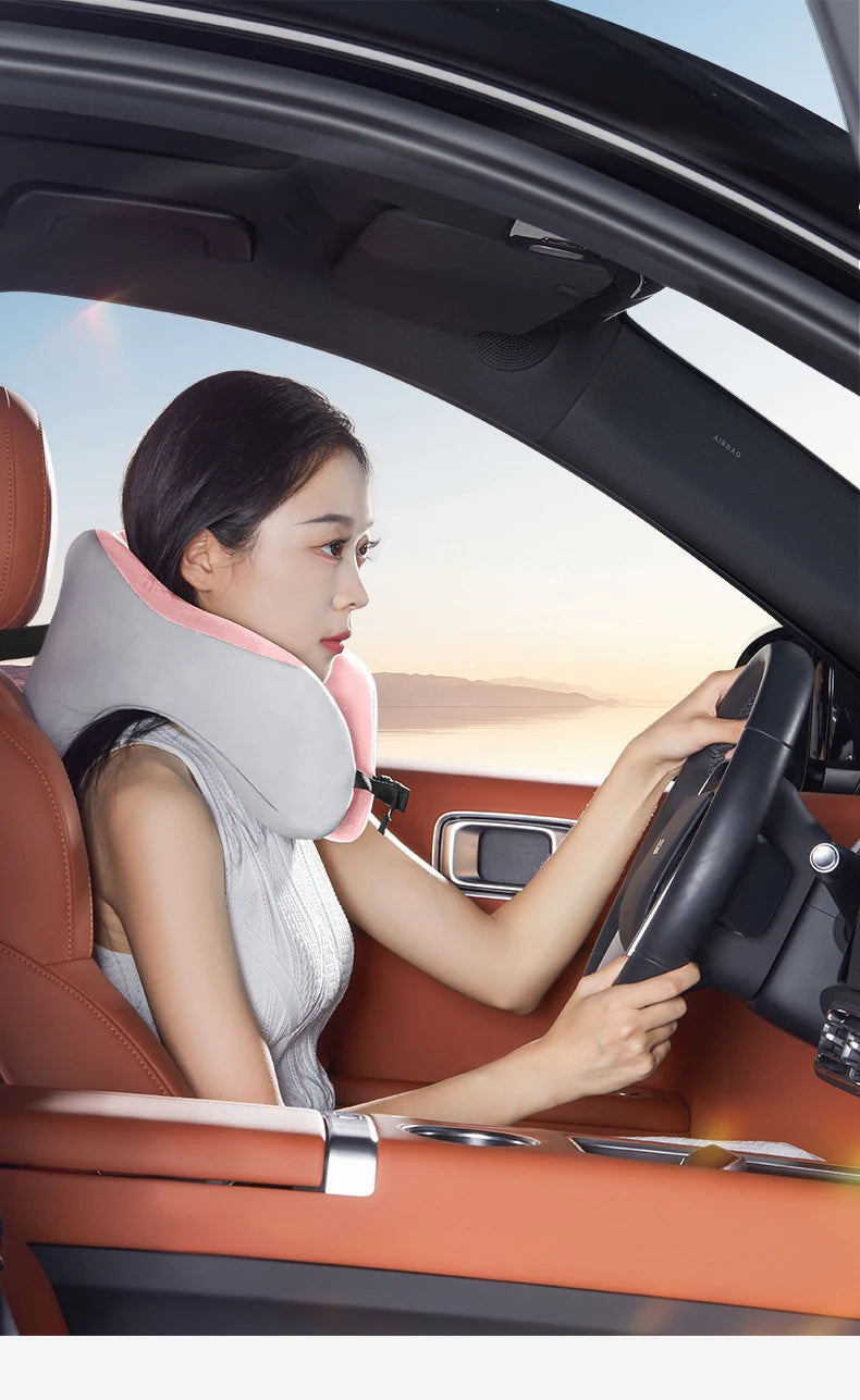 Memory Foam Travel Neck Pillow – Soft U-Shape Support