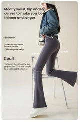 Women's Fleece-Lined High Waist Flare Leggings