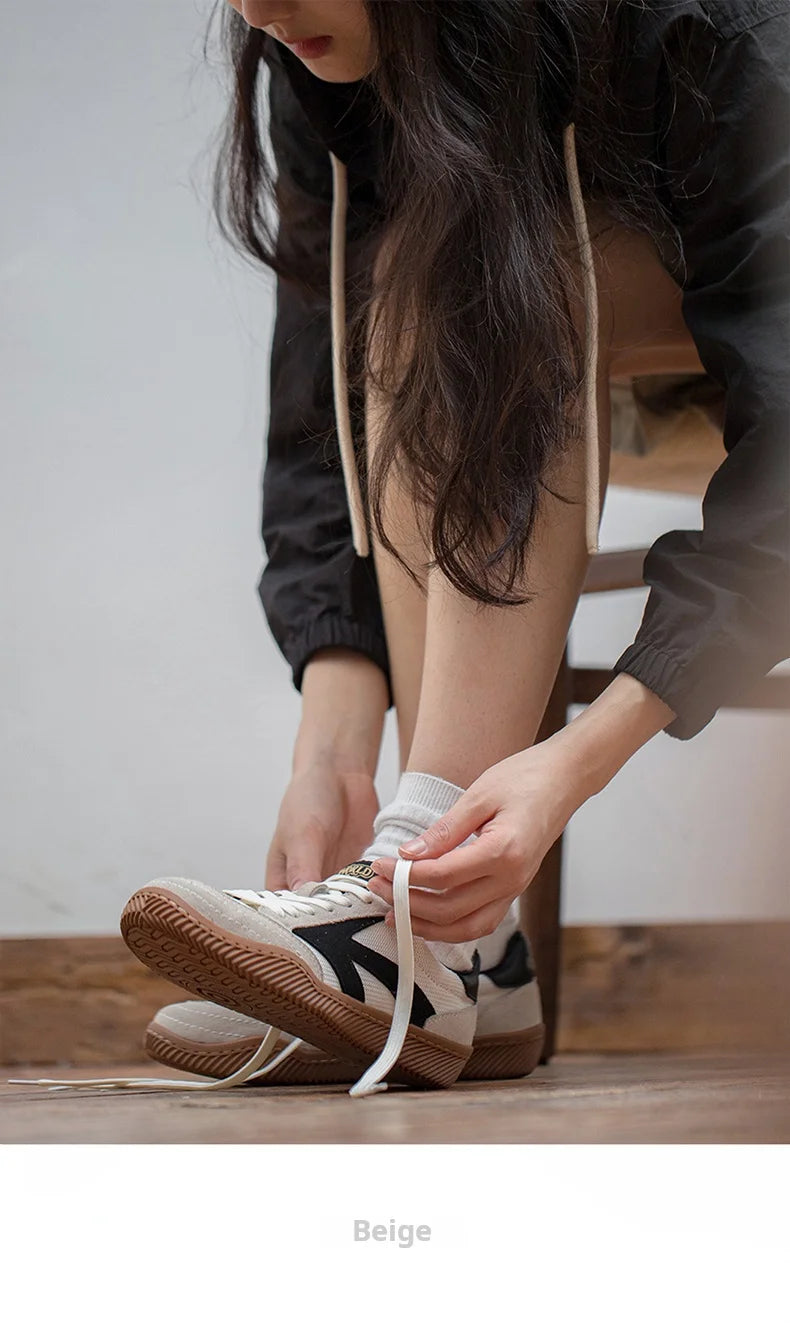 MADEN Retro Low-Top Lace-Up Sneakers