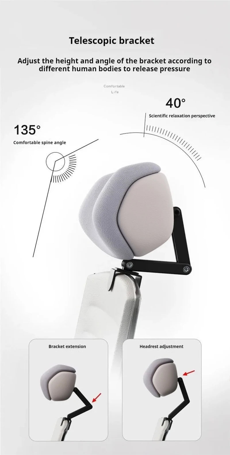 Office Chair Ne Pillow Cuter Chair High Headrest Chair Barest Nap Pillow Work Station Siesta Sitting up S Aid
