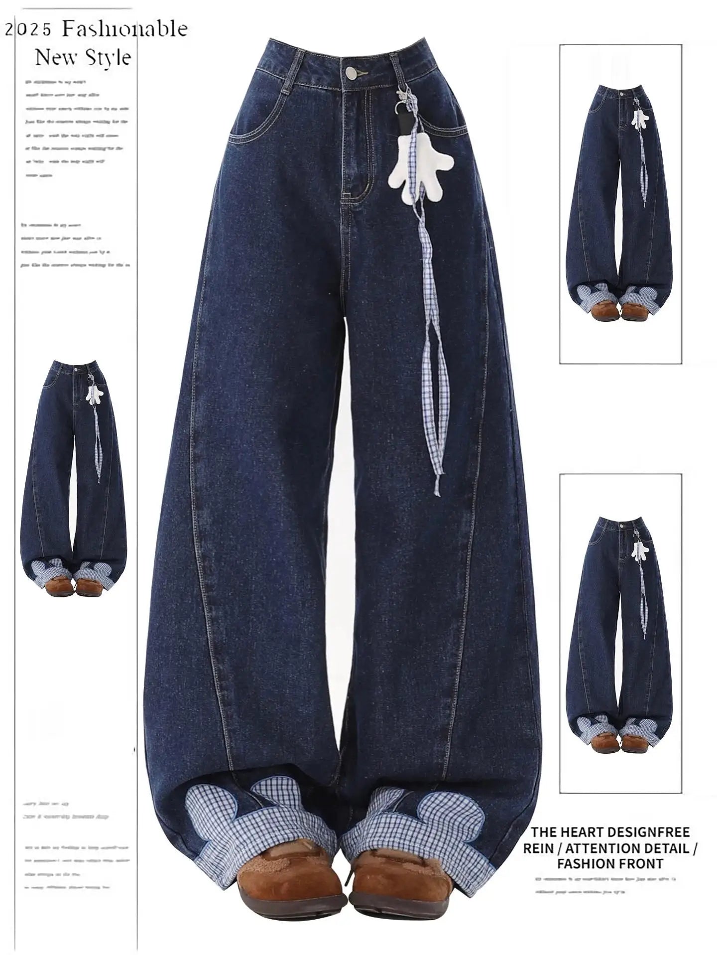 Y2K Baggy Cartoon Embroidery Jeans