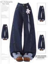 Y2K Baggy Cartoon Embroidery Jeans