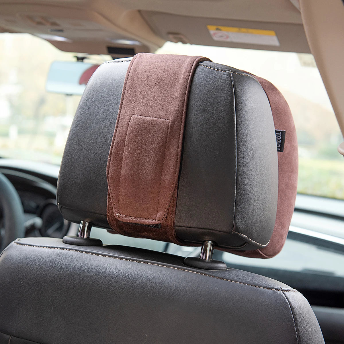 Forbell Car Headrest Pillow Suede Fabric Car Neck Pillow Car Seat Pillow Rest Headrest Memory Foam Headrest Car Accessories