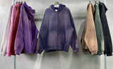 Men’s Oversized Tie-Dye Fleece Zip-Up Hoodie