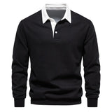 Men's Relaxed Polo Collar Sweater – Autumn Long Sleeve