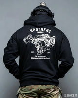 New Winter and Autumn Men's Hooded Sweatshirt with Brother's Battle Pattern Soft Casual Streetwear Daily Wear Sportswear Hoodie