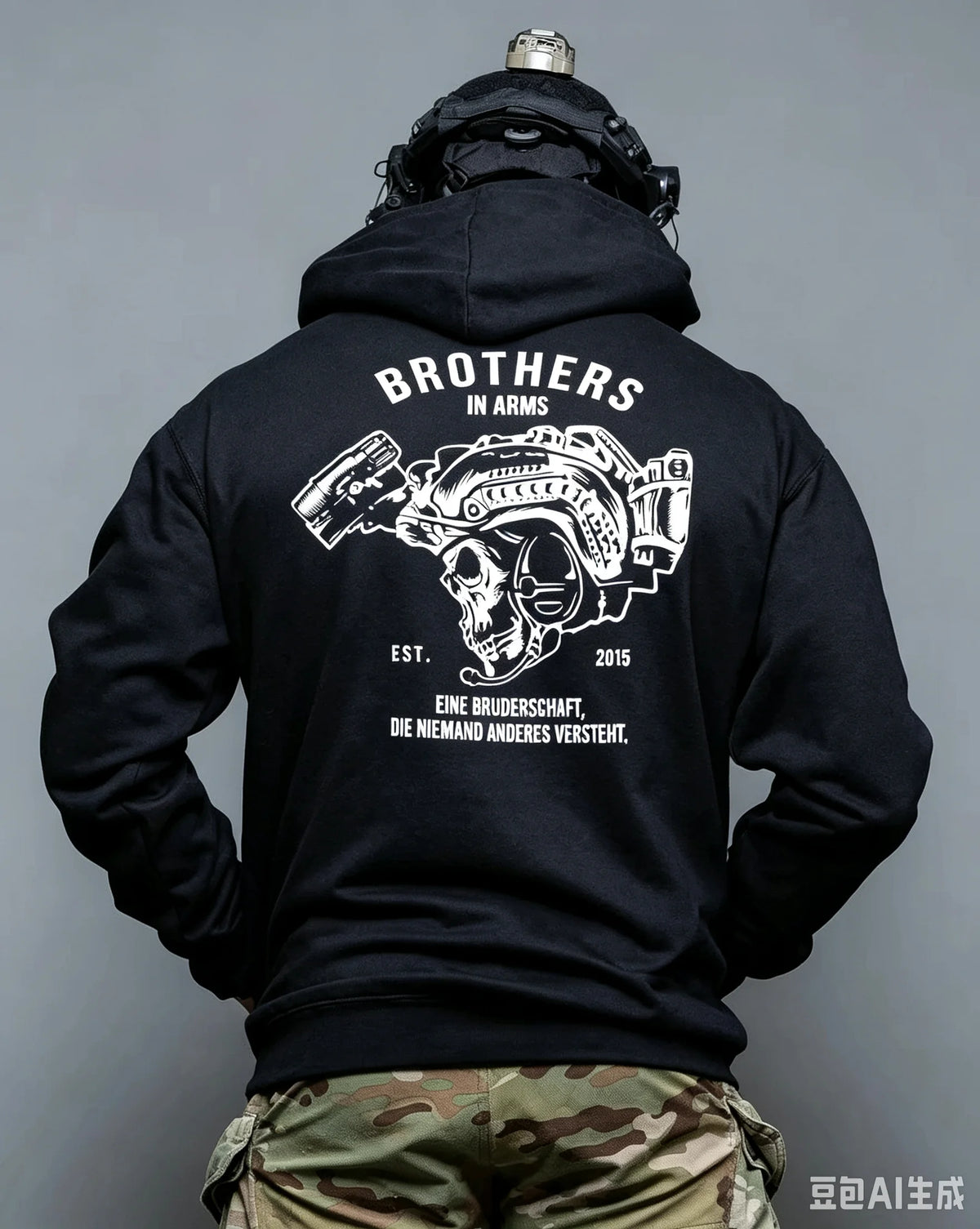 New Winter and Autumn Men's Hooded Sweatshirt with Brother's Battle Pattern Soft Casual Streetwear Daily Wear Sportswear Hoodie