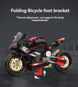 FUNXINEE Technical 1:5 Scale V4 Motorcycle Building Blocks Set MOC Style Assembly Bricks STEM Educational Gift for Boys Girls