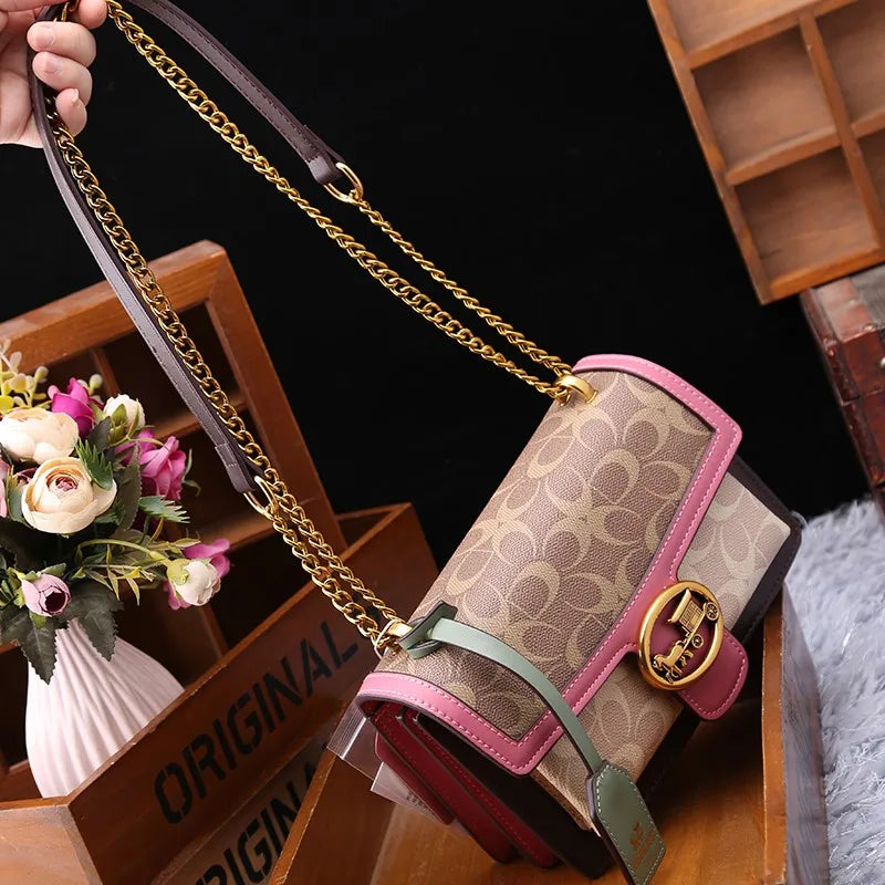 Color-Contrast Designer Crossbody Bag