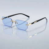 36PCS Rimless Sunglasses – Rectangle Gradient Lens