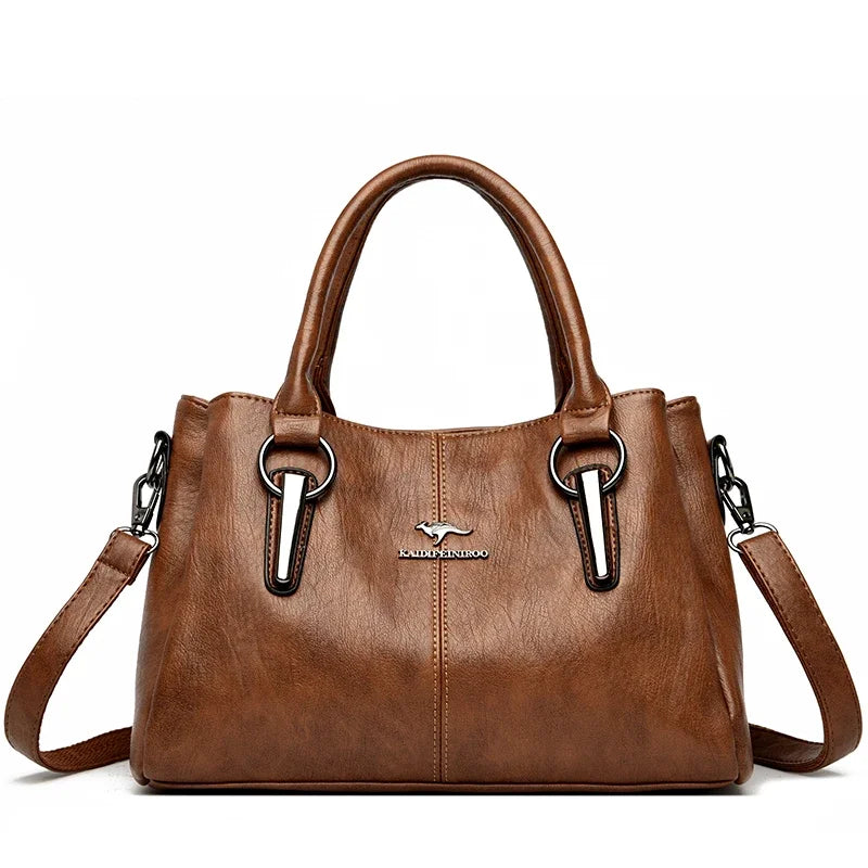Genuine 3 Layers High Quality Soft Leather Ladies Shoulder Crossbody Bags for Women Luxury Handbags Women Bags Designer