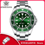 SD1964 STEELDIVE 1000M Waterproof 45.4MM Big Water Ghost Watch For Men Super BGW9 Blue Luminous Dive Watch with Valve
