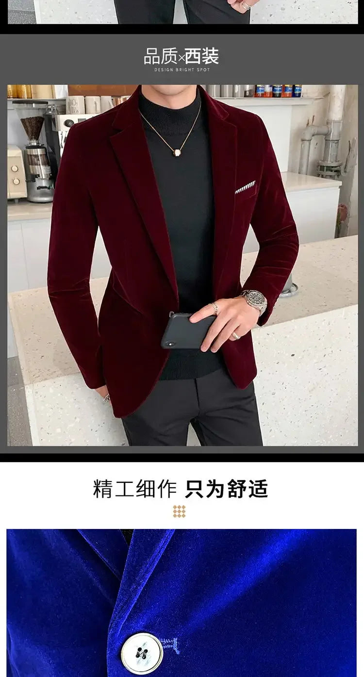 Men’s Slim-Fit Corduroy Blazer