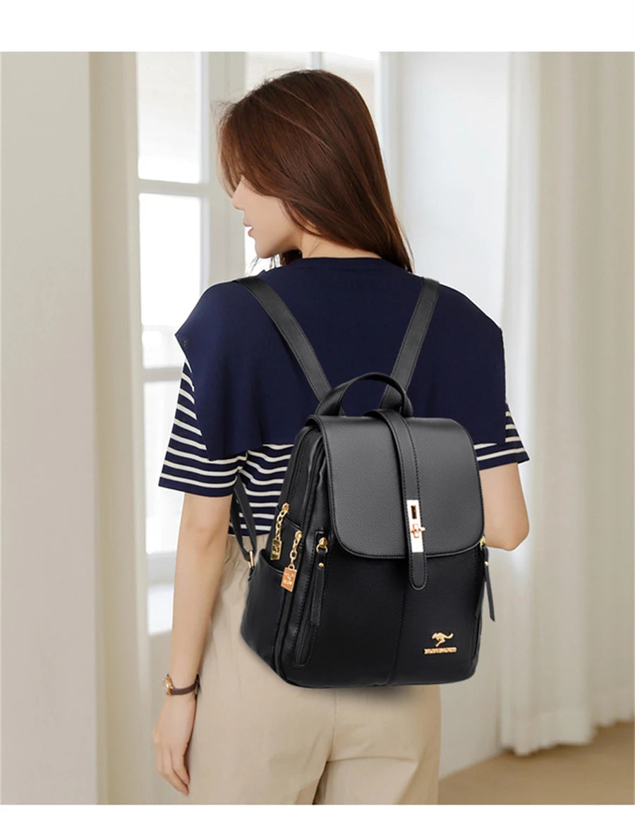 Luxury Vintage Leather Backpack