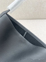 25 year new cowhide lychee pattern single shoulder commuting versatile large capacity bucket bag