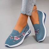 Women's Breathable Mesh Flat Sneakers — Lightweight Slip-On Casual Shoes