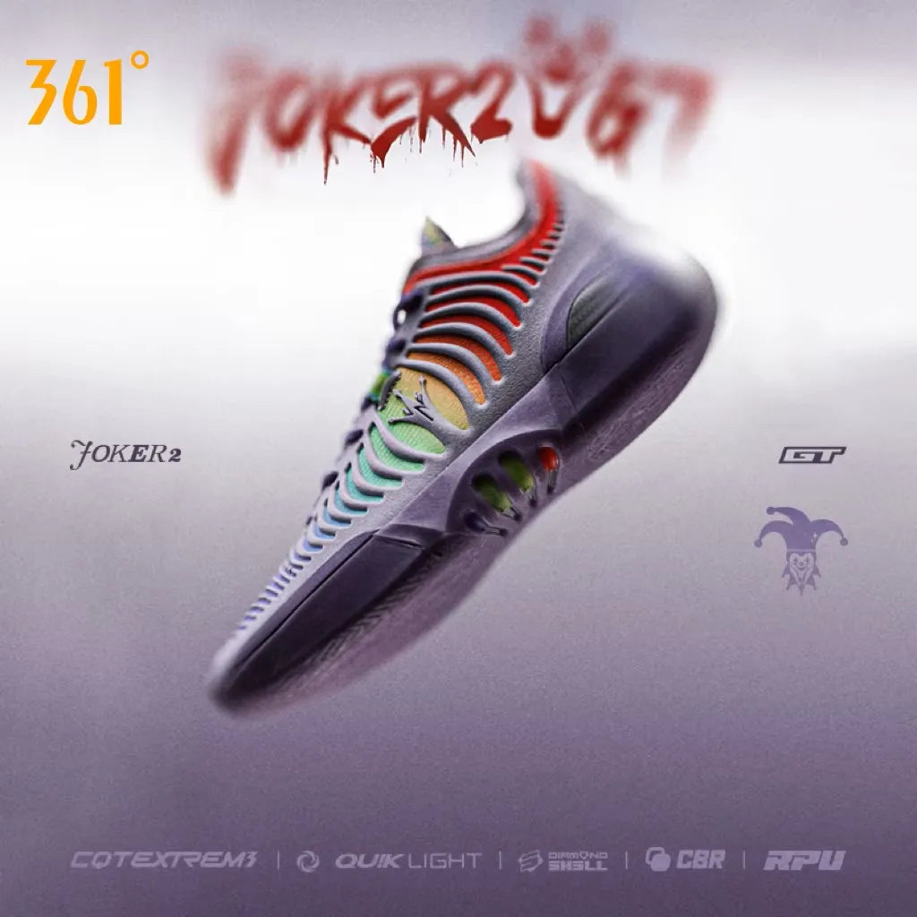 361 Degrees Joker 2 GT Men Basketball Shoes New Trendy Leather Breathable Shock-Absorbing Wear-resistant Male Sneakers 672611111