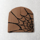 Spider Embroidered Knit Beanie – Y2K Winter Hat