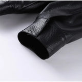 Chic Stand Collar Leather Jacket