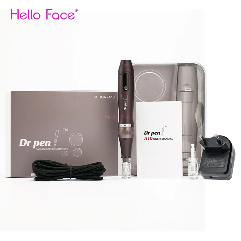 Dr pen Ultima A10 With 12 pcs Cartridge Wireless Derma Pen Skin Care Kit Microneedle Beauty Machine Needle Length 0.25 mm