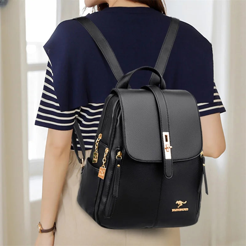 Luxury Vintage Leather Backpack