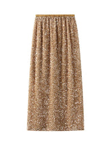 High Waisted Sequin Maxi Skirt Women Elegant Shiny Straight Skirts With Slit Summer Spring Black Long Sequin Skirt For Women