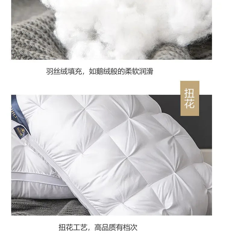 Comfortable Pillows for Sleeping High Quality Sleep Pillow Deep Sleep Neck Pillow Does Not Collapse Pillow Hotel Pillow 48x74cm