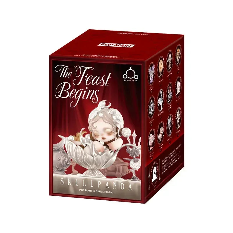 POP MART SKULLPANDA The Feast Begins Series Mystery Box Genuine Blind Box Guess Toys gift Ornament Figurines Home Decor Desktop