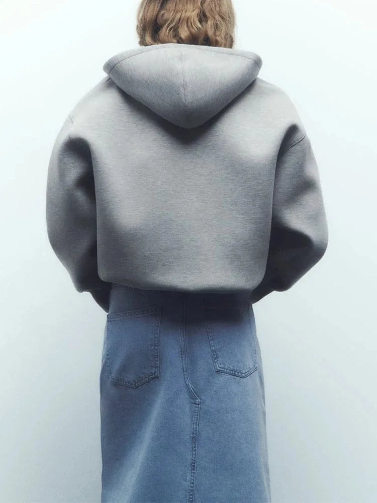 Women’s Relaxed Fit Hooded Zip Sweatshirt