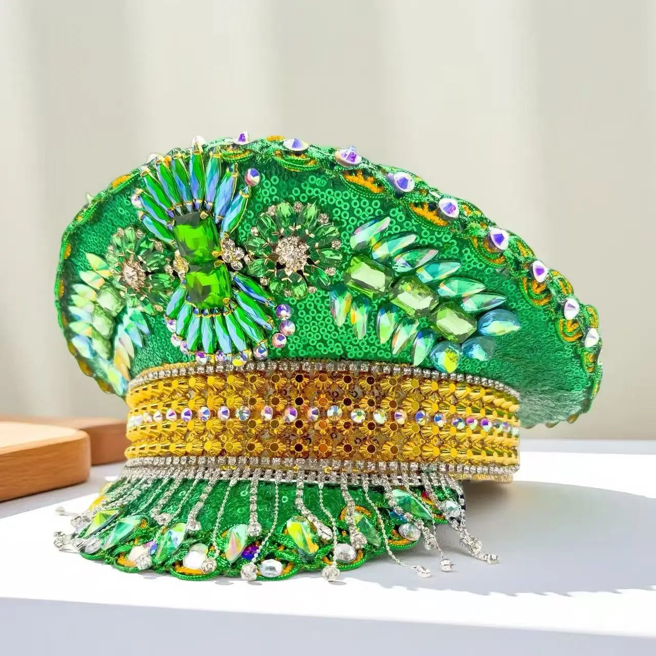 Rhinestone Captain Hat | Festival & Masquerade Cap