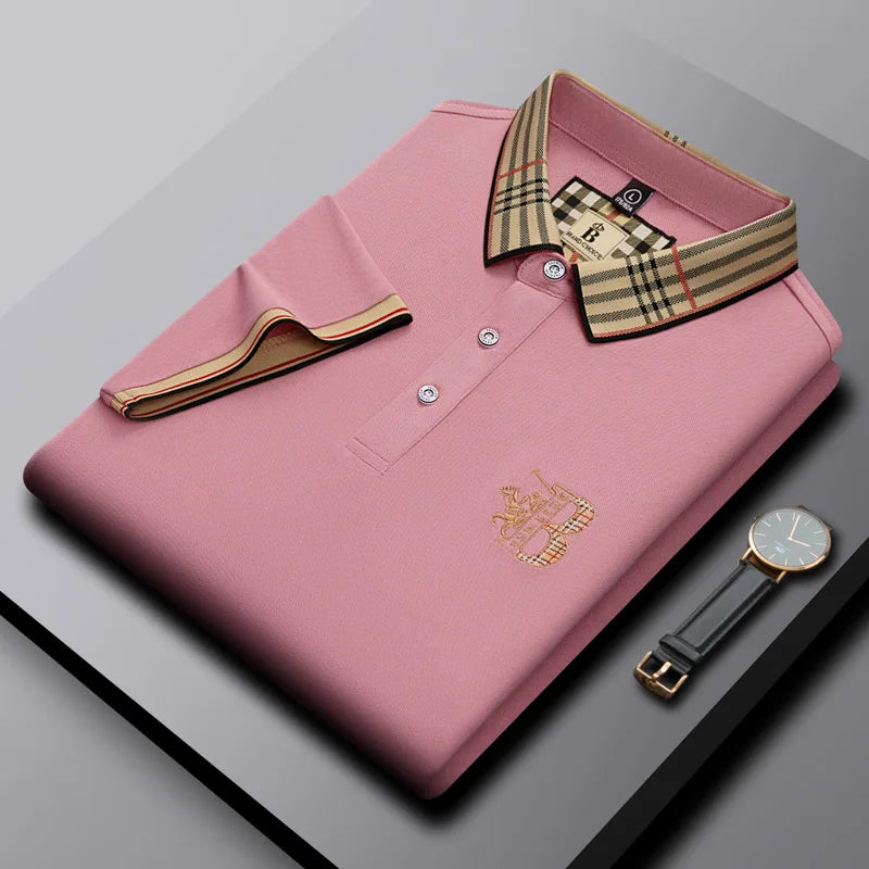 Men's Embroidered Polo Shirt – Breathable Summer Style