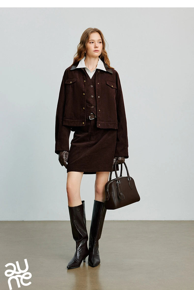 Toyouth Corduroy A-Line Mini Skirt | Autumn 2025