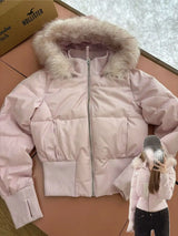Women's Cropped Hooded Down Jacket