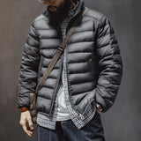 Maden Men's Lightweight Down Jacket | Stand Collar Puffer