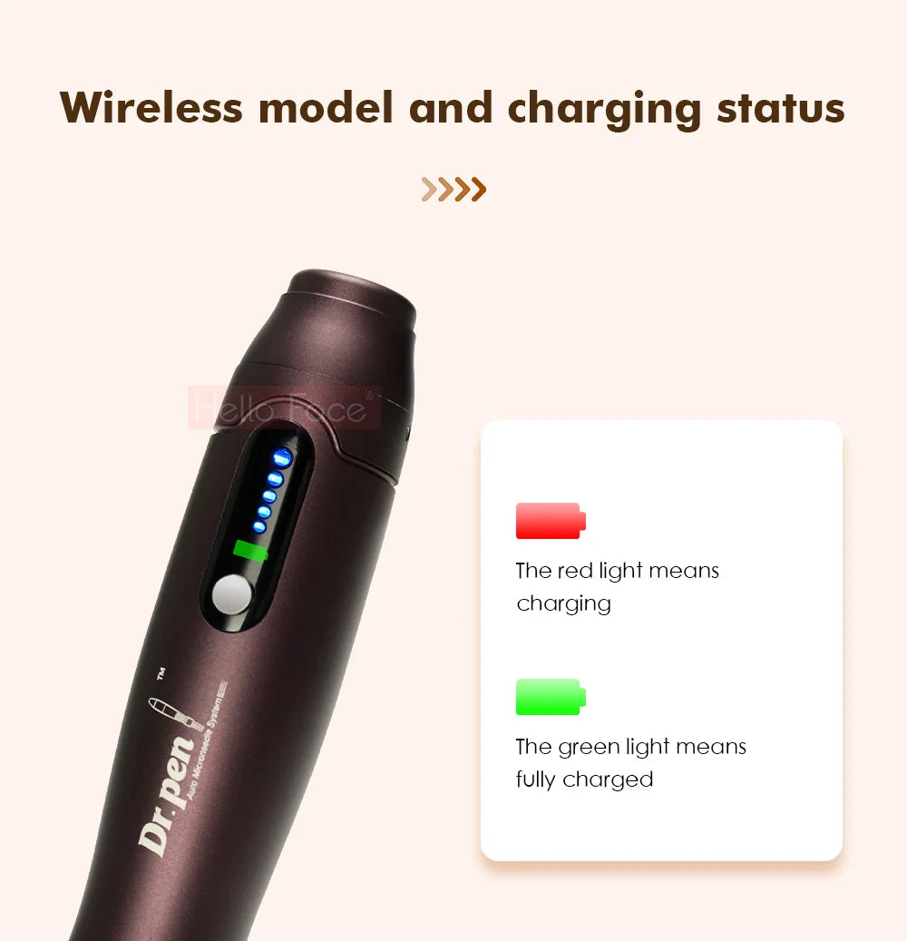 Dr pen Ultima A10 With 12 pcs Cartridge Wireless Derma Pen Skin Care Kit Microneedle Beauty Machine Needle Length 0.25 mm