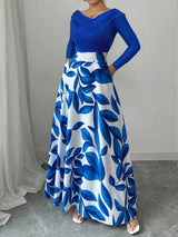 Floral Asymmetric Maxi Dress
