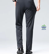 Men's Stretch Suit Pants — Slim Straight Business Formal Trousers