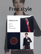 CHCH 2025 Spring New Men's Jackets Solid Sports Jacket Men Business Casual Autumn Thin Coat Zip Up Coat with Pockets Clothing