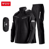 Men's Waterproof Motorcycle Rain Suit – Reflective Split Jacket & Pants