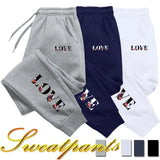 Women's LOVE Print Joggers with Pockets