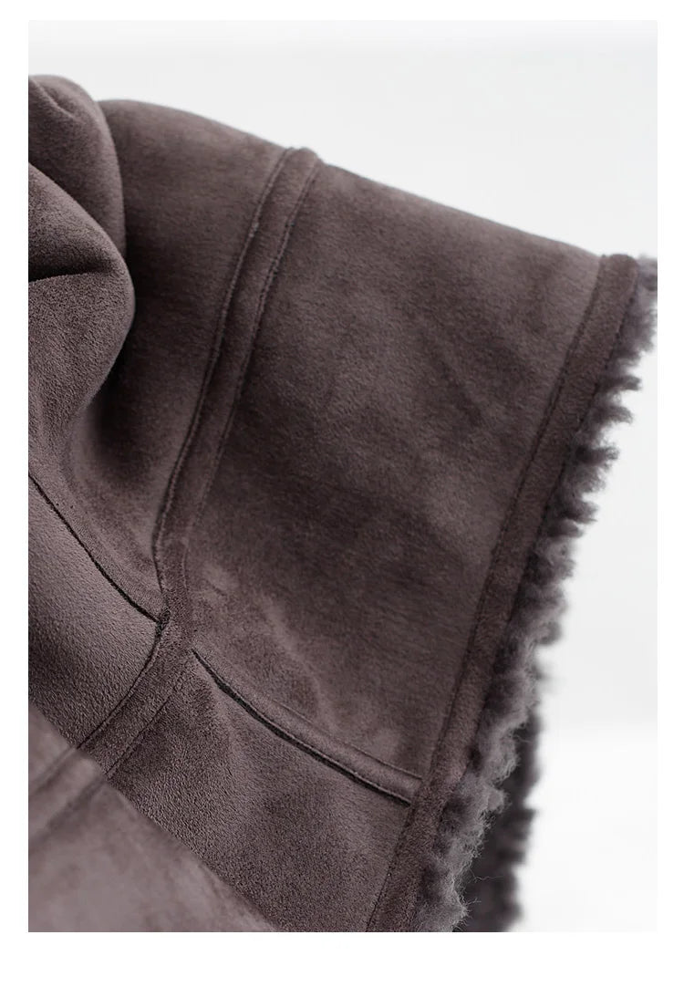 Teddy Style 100% Wool Coat~Women's Short Lazy Style Loose Jacket Autumn and Winter New Model 2025 Faux Fur