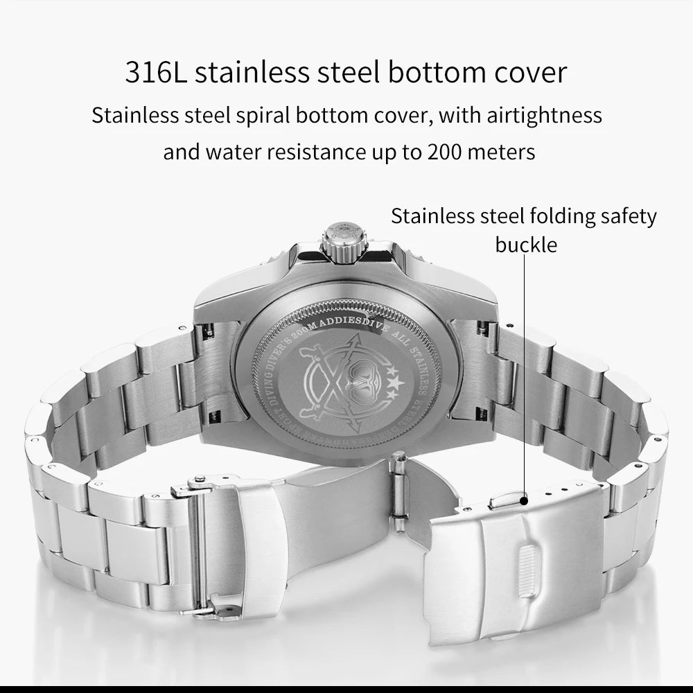 ADDIESDIVE H3 Ceramic Bezel Diver Watch | 200M | BGW9 Luminous